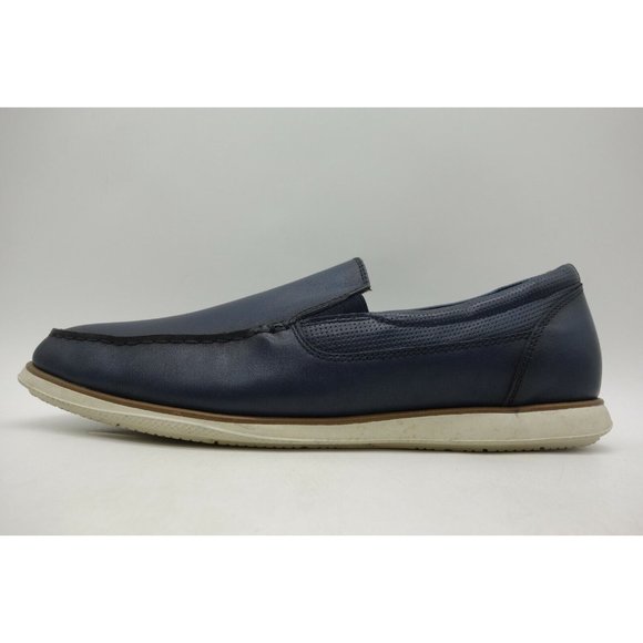 Florsheim Navy Blue Leather Slip On Loafers Shoes Men\'s 10 M main image 6